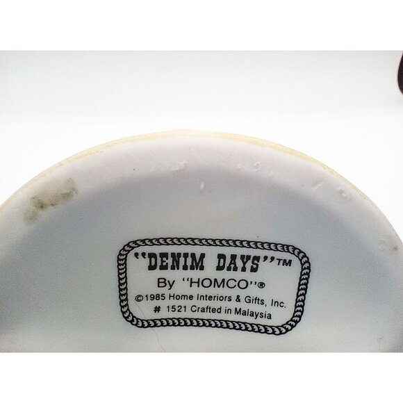 Denim Days Homco Boy Holding Rabbit Collectible 6 Inches Tall Hand Painted Farm - Picture 13 of 14